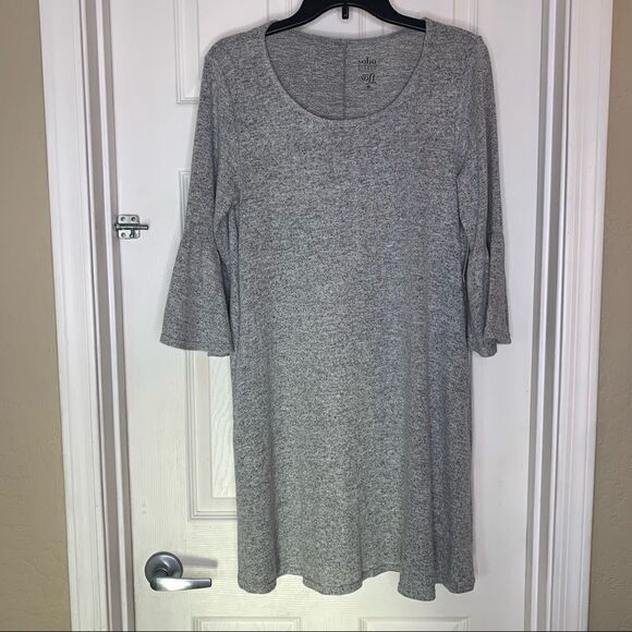 New York & Co NY&Co SoHo Street Soft Heather Gray Shift Dress Size Medium - Picture 1 of 12